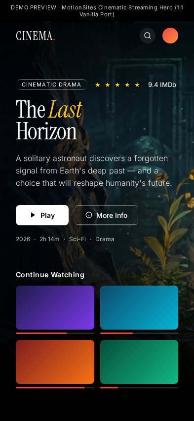 Cinematic Streaming 모바일