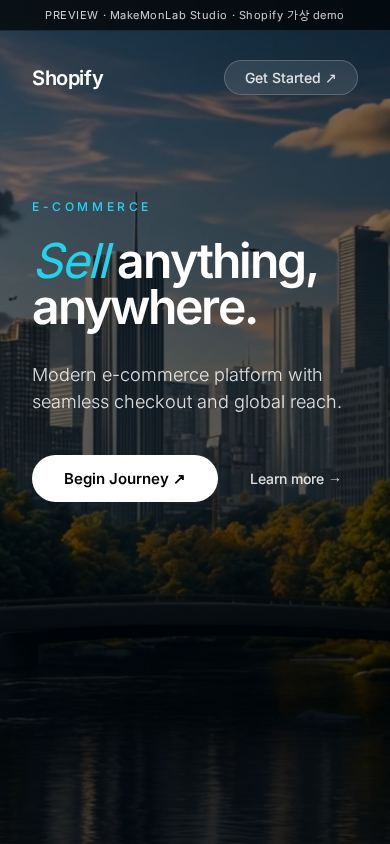 Shopify 모바일